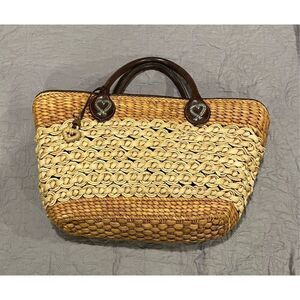 Brighton Vintage Wicker Hand Bag Tan
